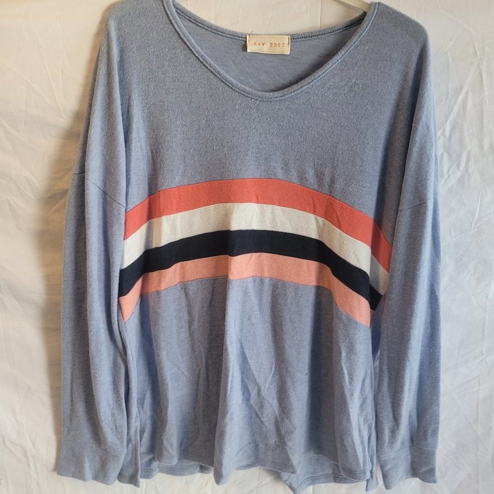 Raw Edge long sleeve with Multi color